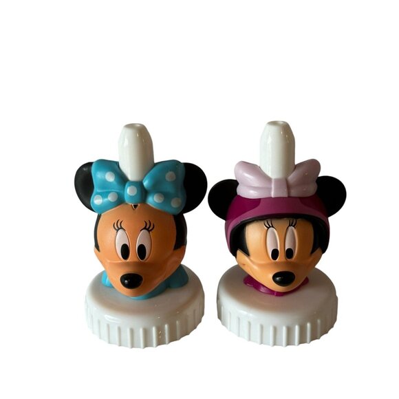 Vintage Disney Mickey & Minnie Mouse Good2Grow Bottle Lids/Toppers Only - Picture 1 of 8